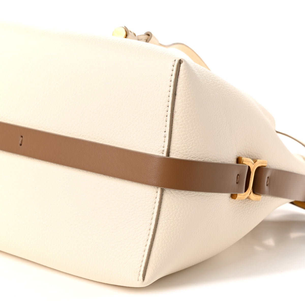 Chloe Grained Calfskin Marcie Bucket Bag Misty Ivory 10 of 10