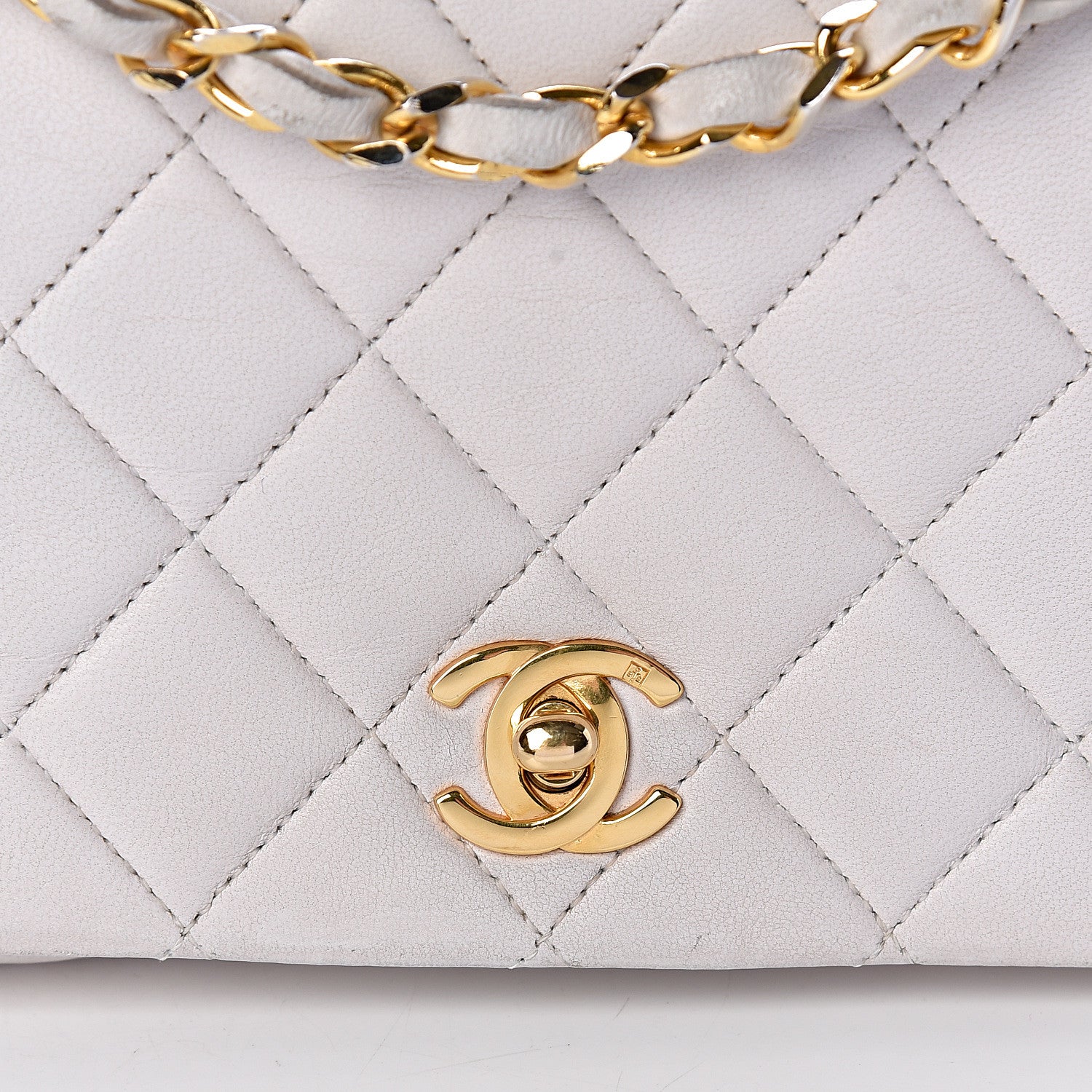 Chanel Lambskin Quilted Mini Flap White 3 of 14