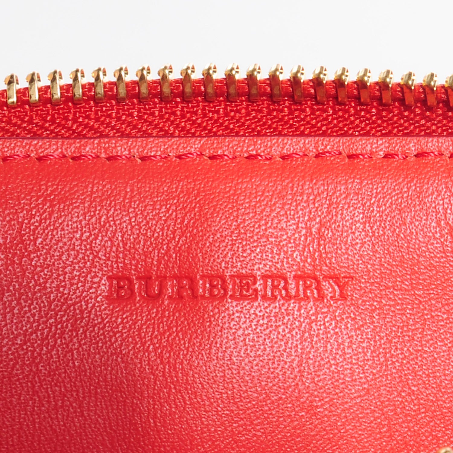 Burberry Haymarket Check Small Peyton Crossbody Clutch Bag Coral Red 6 of 14