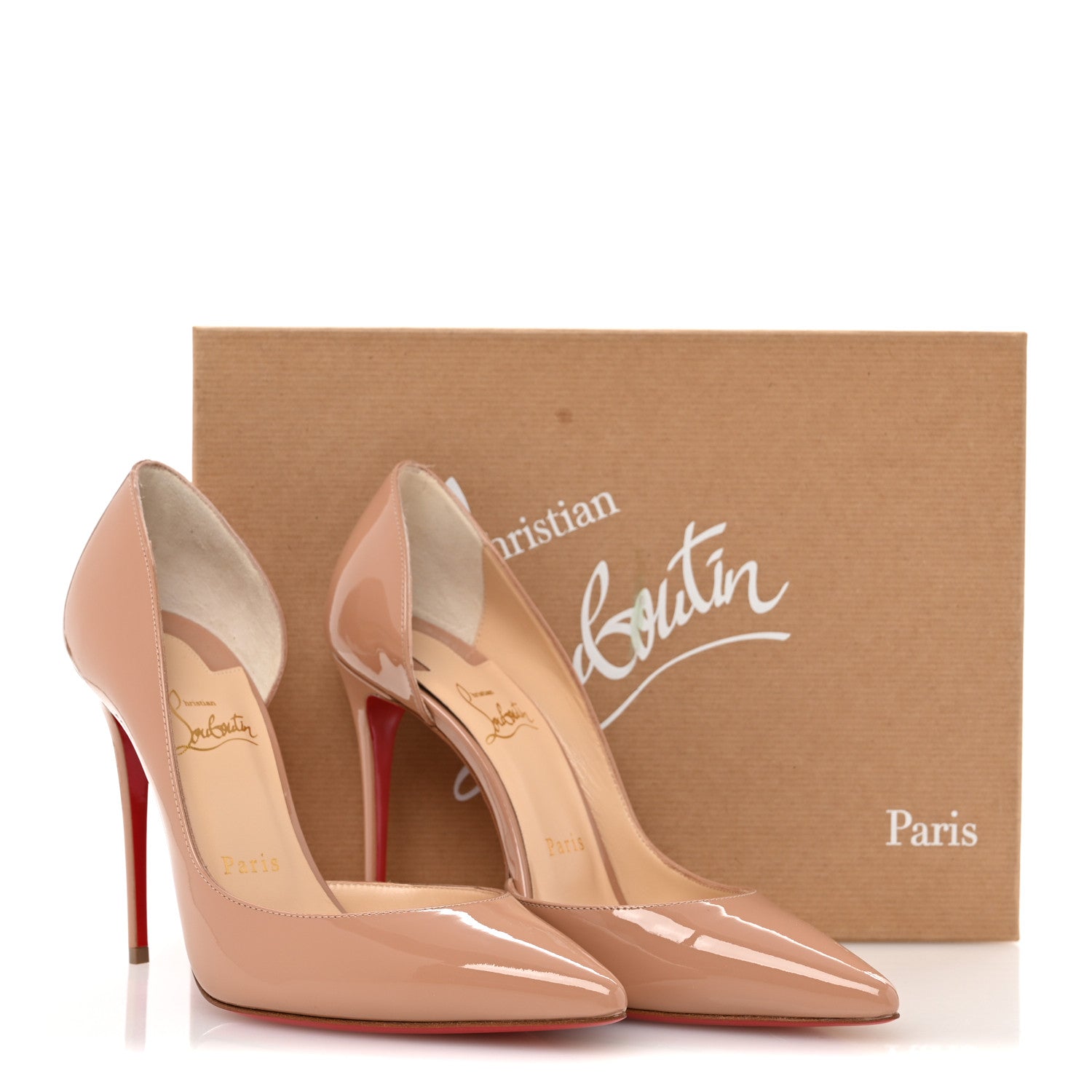 Christian Louboutin Patent Iriza 100 Pumps 38 Nude 10 of 10
