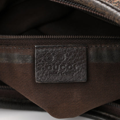 Gucci Denim Monogram Abbey D Ring Hobo Brown 6 of 13