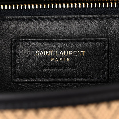 Saint Laurent Canvas Monogram All Over Satchel Bag Beige 6 of 11