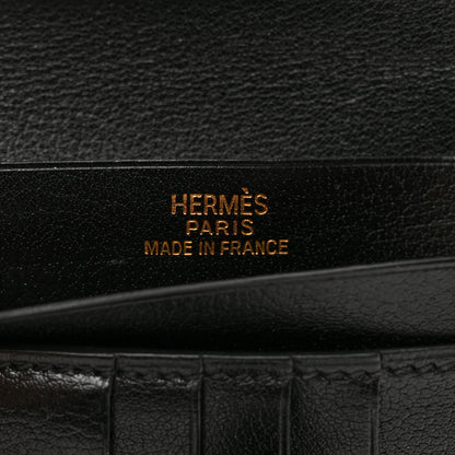 Hermes Evergrain Bearn Compact Wallet Black 6 of 9
