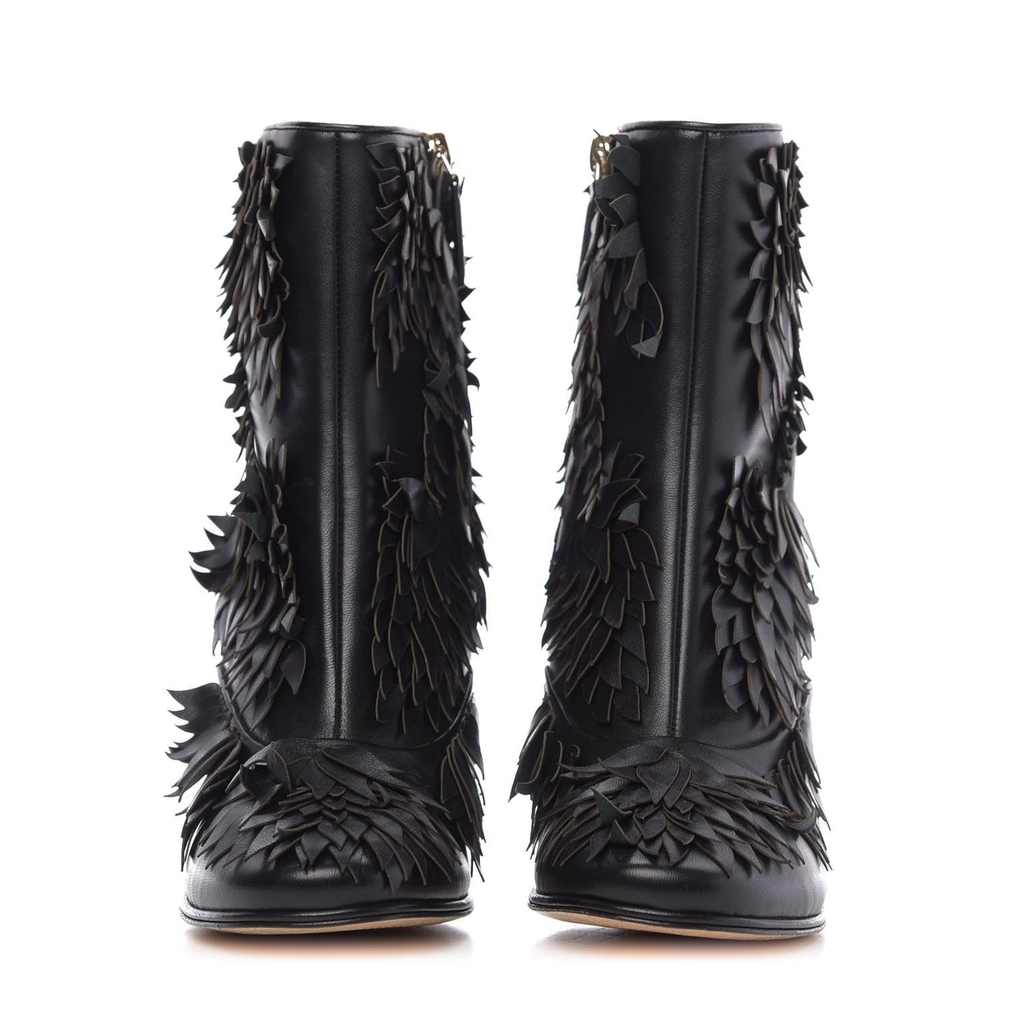 Lambskin CC Short Boots 37.5 Black