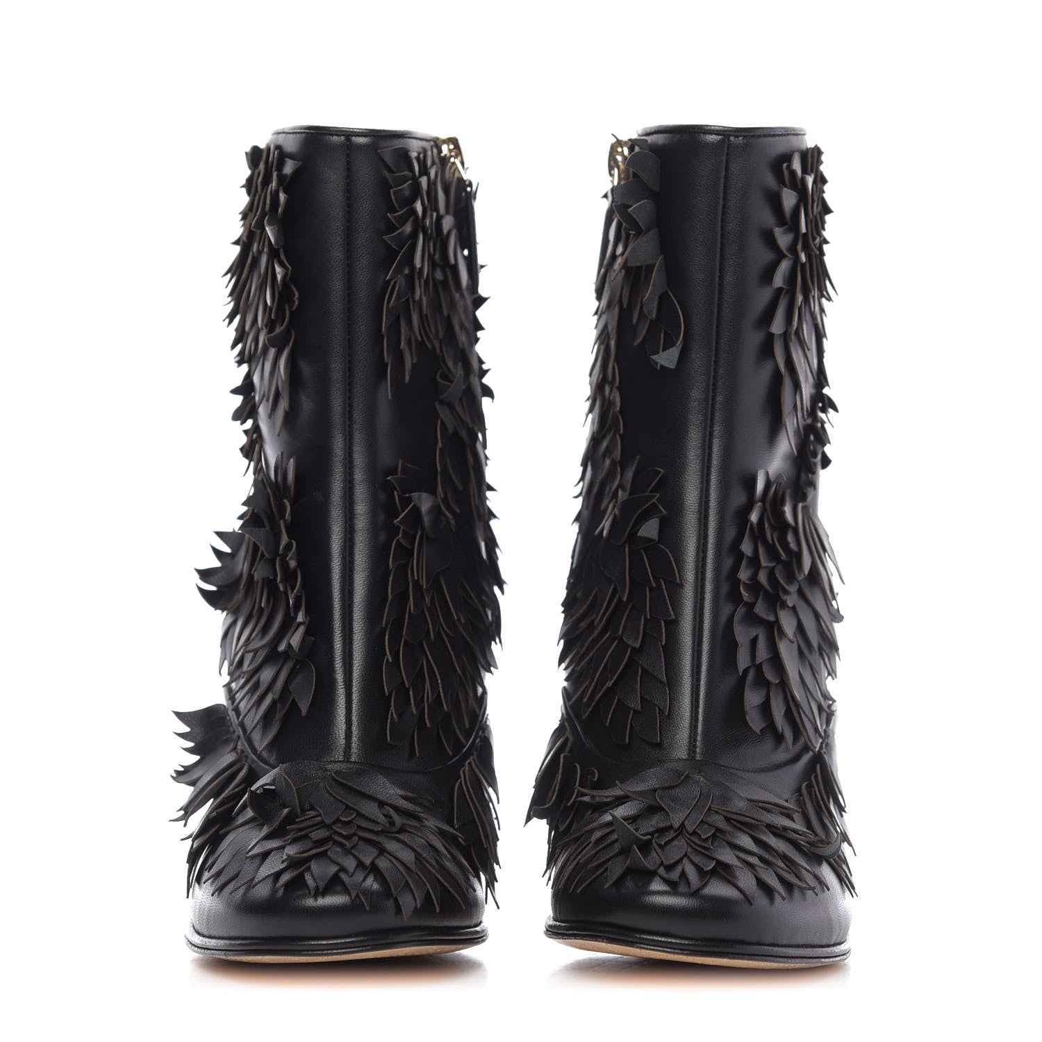 Chanel Lambskin CC Short Boots 37.5 Black 2 of 11