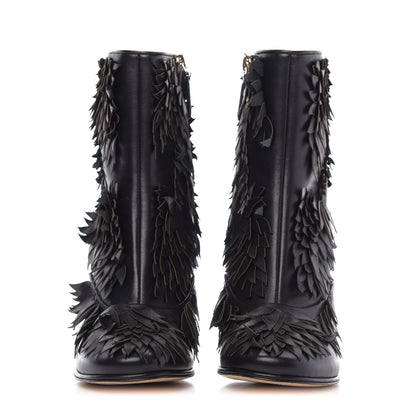 Chanel Lambskin CC Short Boots 37.5 Black 2 of 11