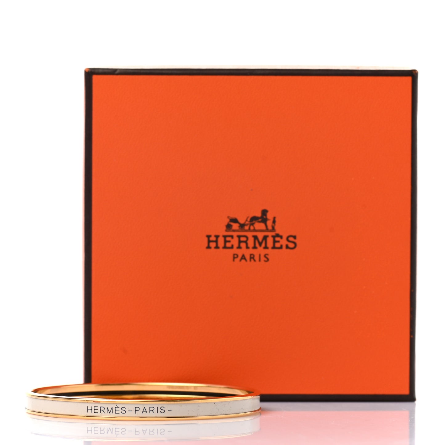 Enamel Printed Extra Narrow Bracelet 62 Creme