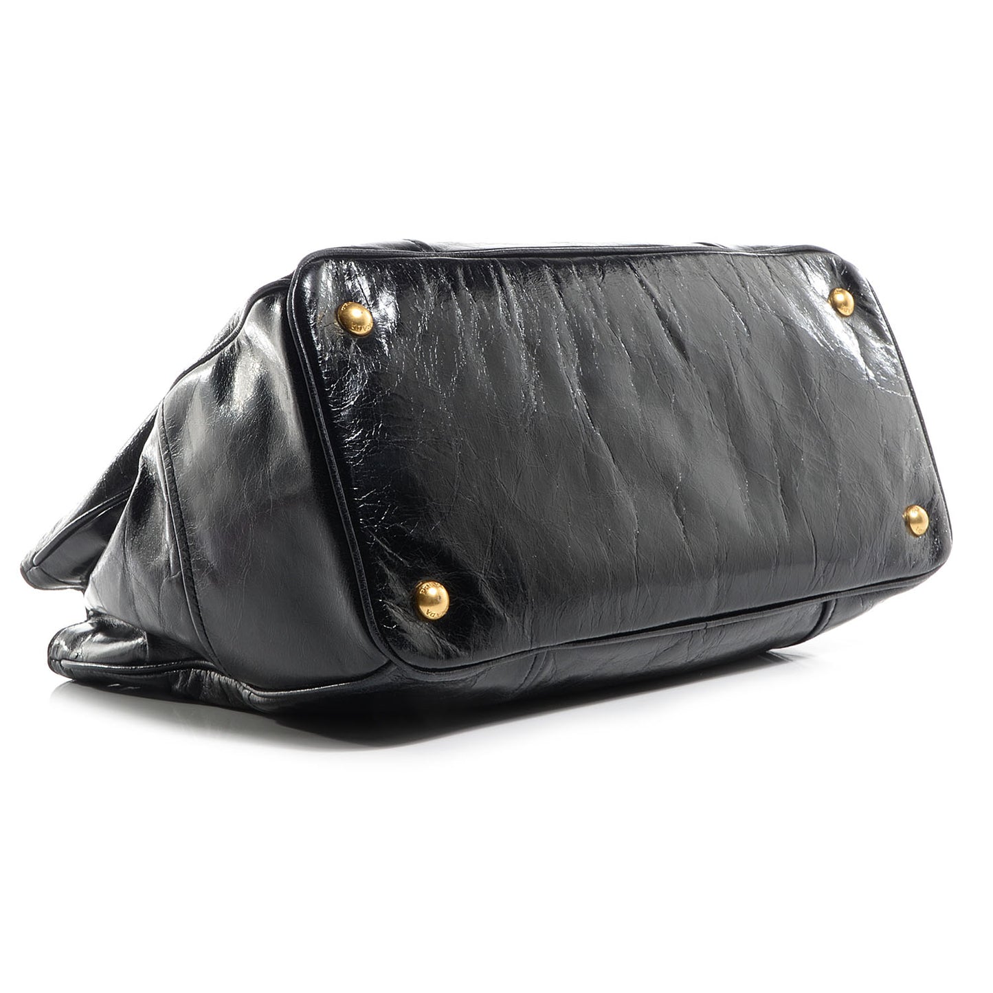 Vitello Shine Tote Nero Black