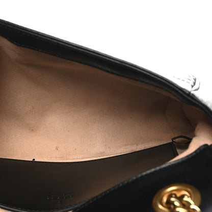 Gucci Calfskin Matelasse Mini GG Marmont Shoulder Bag Black 5 of 8