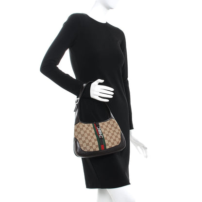 Gucci Monogram Web Small Jackie O Hobo Dark Brown 2 of 10
