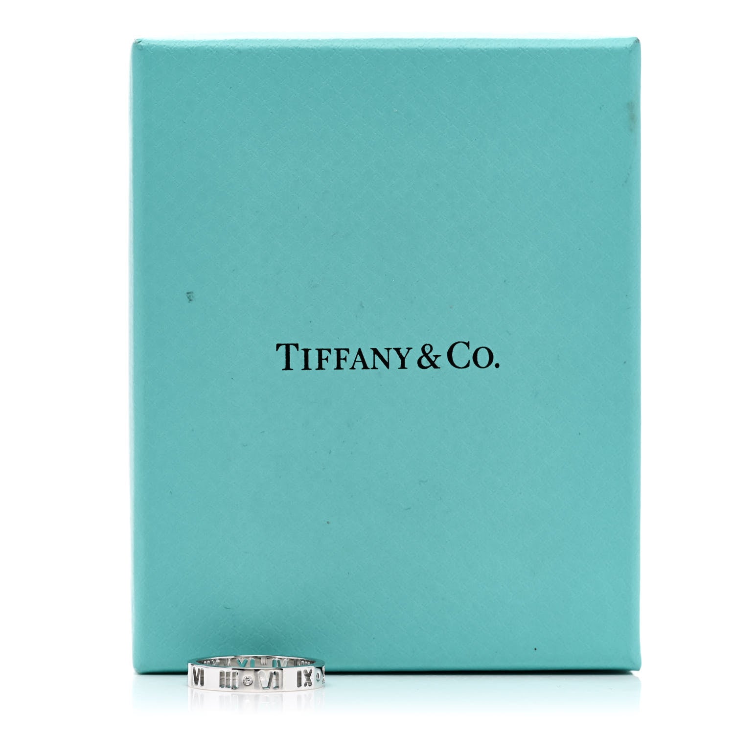 Tiffany 18K White Gold Diamond Atlas Pierced Ring 55 7.25 5 of 5