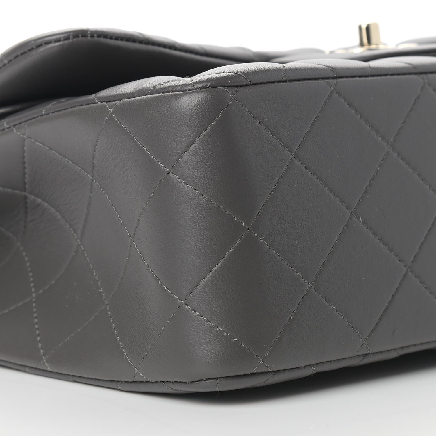 Chanel Lambskin Quilted Jumbo Double Flap Grey 8 of 10
