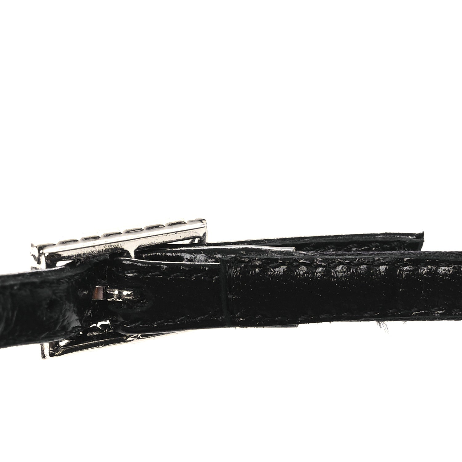 Saint Laurent Crepe Satin Crystal Logo Jerry 110 Ankle Strap Sandals 37 Black 10 of 11