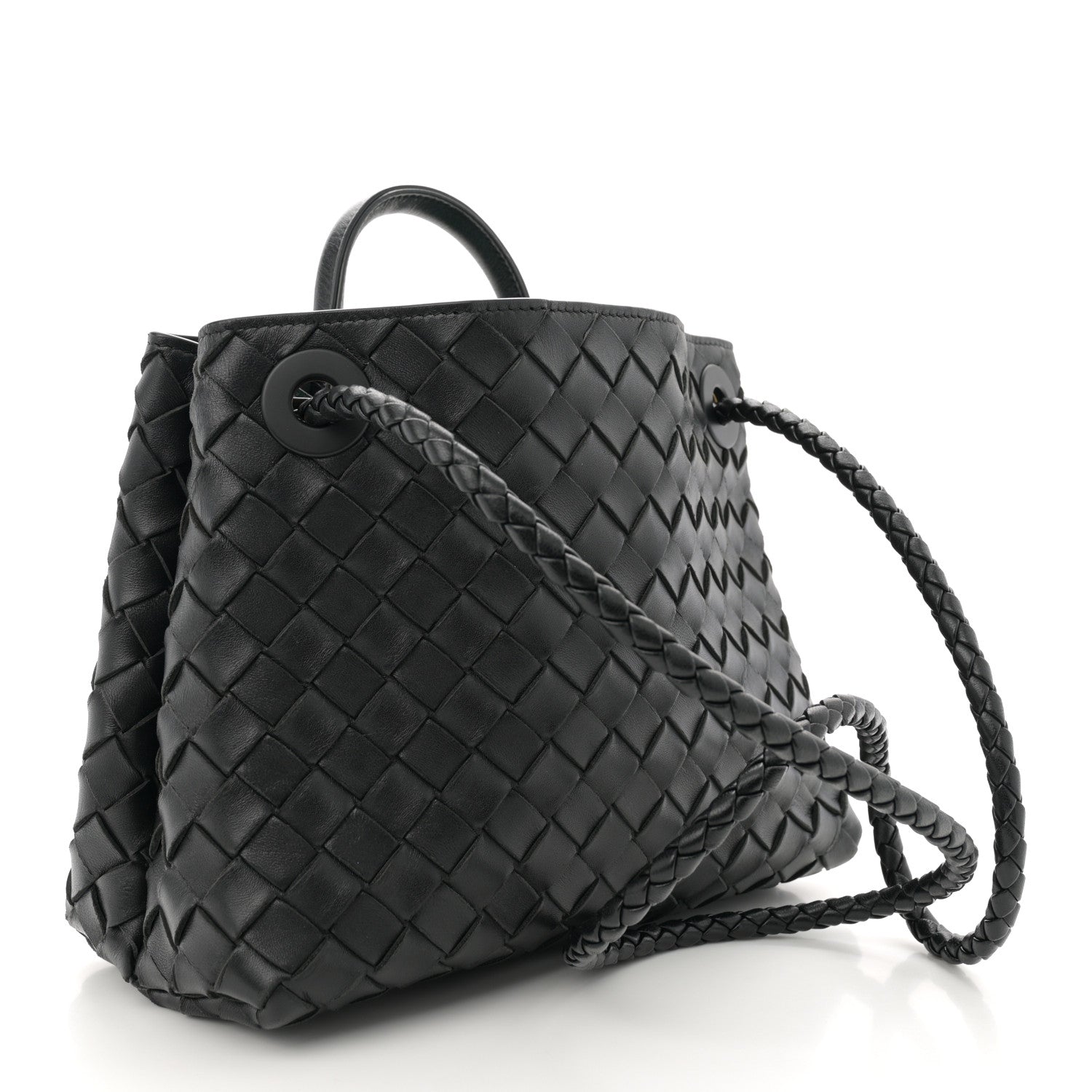 Bottega Veneta Nappa Intrecciato Small Andiamo Shoulder Bag Black 3 of 10