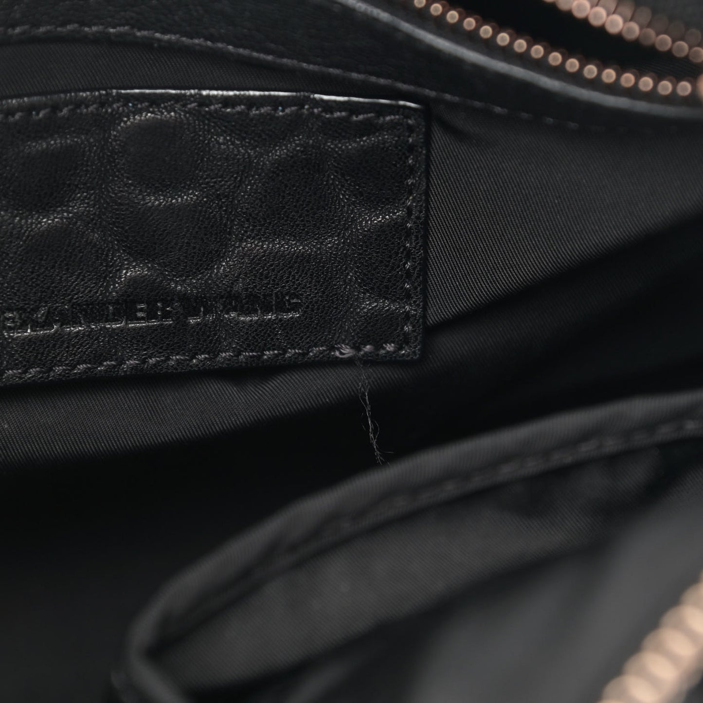 Pebbled Lambskin Rocco Black Rose Gold Hardware