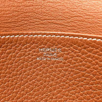 Hermes Taurillon Clemence Halzan 31 Gold 6 of 11
