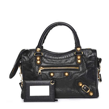Balenciaga Agneau Giant 12 Gold Hardware Mini City Black 1 of 8