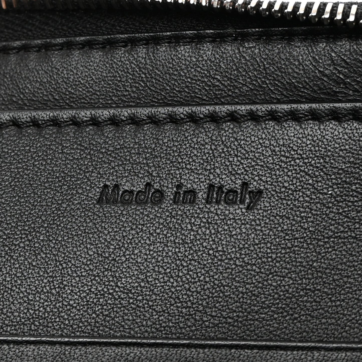 Calfskin Large Made In Clutch Pouch Black