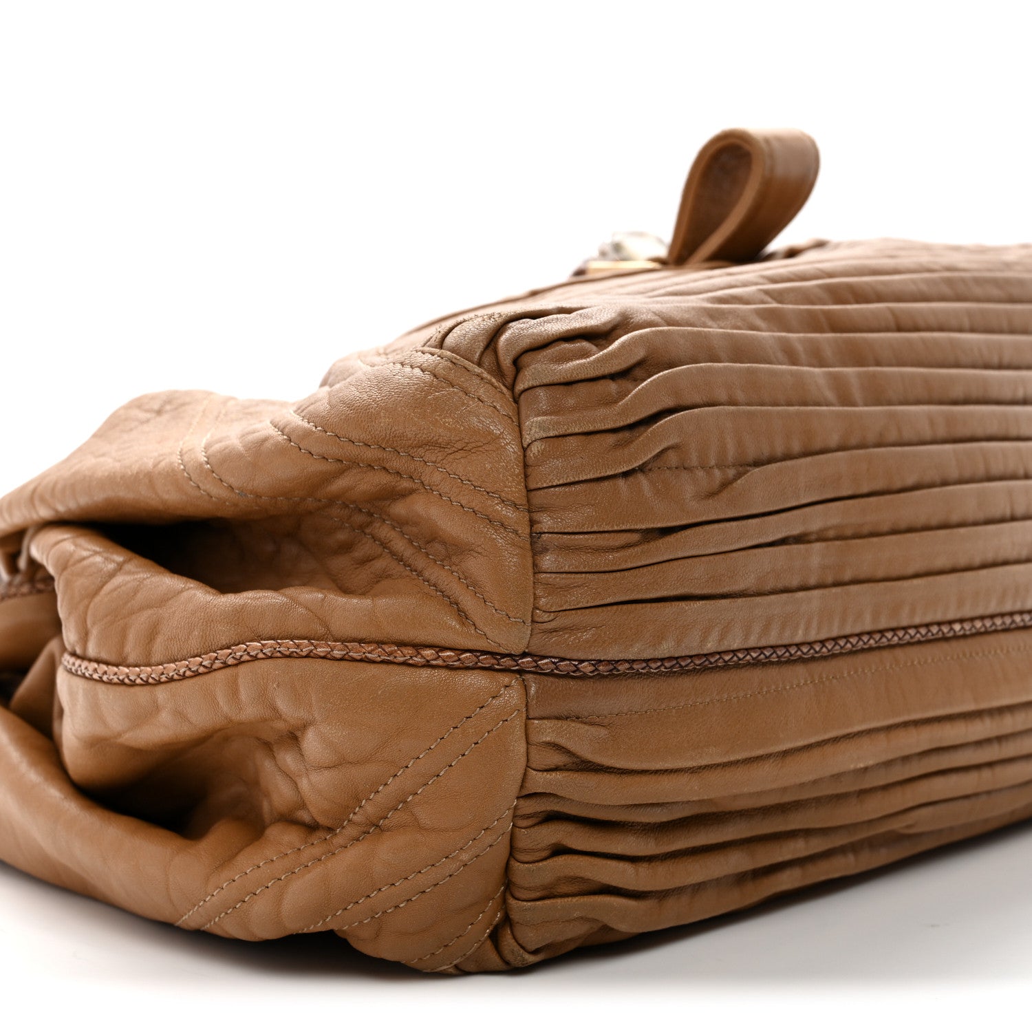 Fendi Nappa Pleated Nuvolata Spy Bone 9 of 14