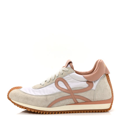 Loewe Nylon Suede Flow Runner Sneakers 38 White Powder 1 of 11