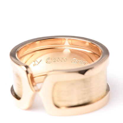 Cartier 18K Yellow Gold 10mm Logo De Ring 54 6.75 5 of 6