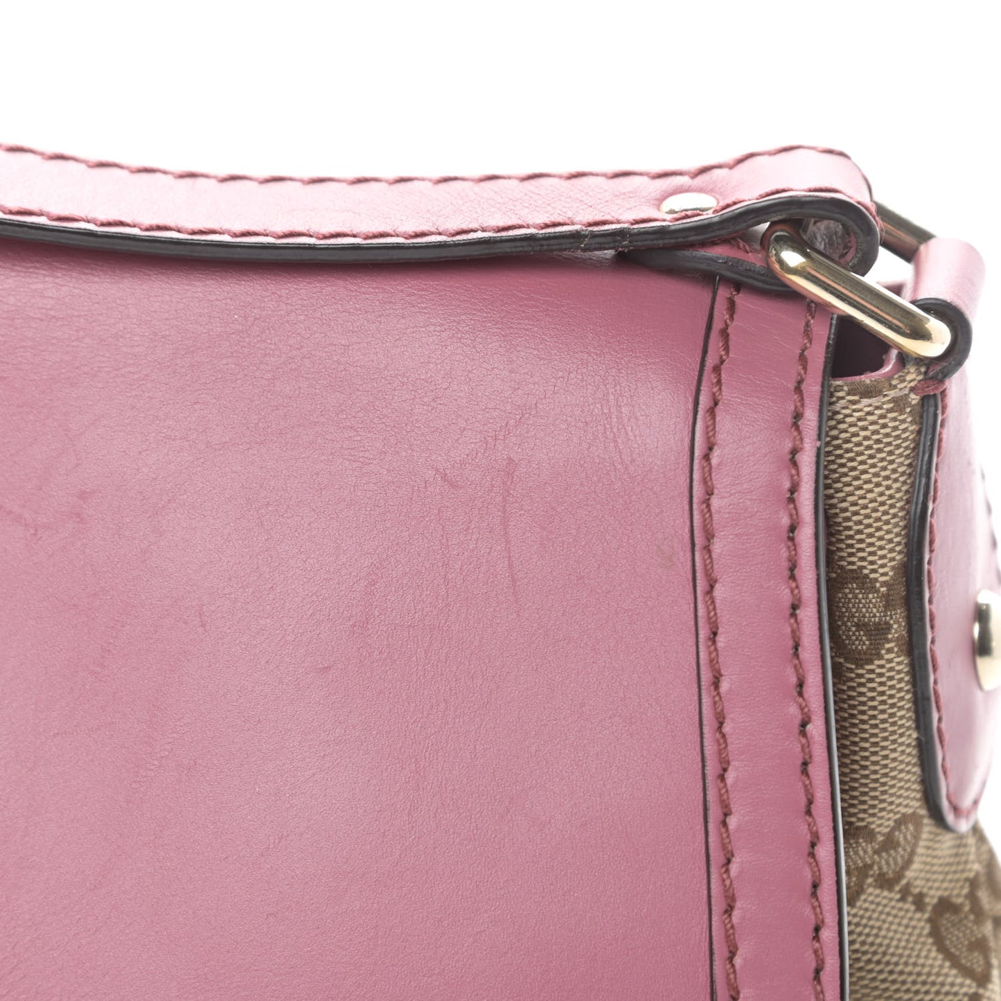 Monogram Techno Horsebit Large Shoulder Flap Bag Peonia Flower