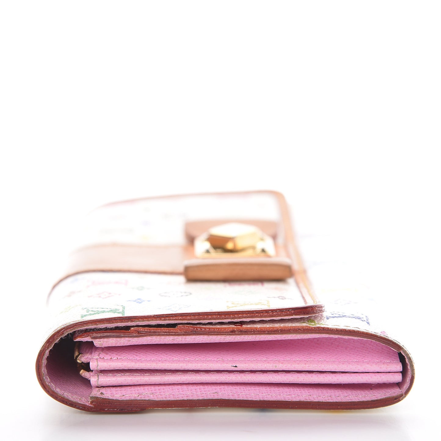 Monogram Multicolor Sarah Noeud Wallet White Litchi