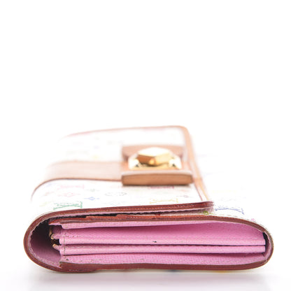 Louis Vuitton Monogram Multicolor Sarah Noeud Wallet White Litchi 9 of 15