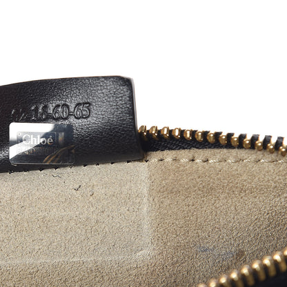 Chloe Calfskin Suede Small Jane Fringe Bag Black 8 of 11