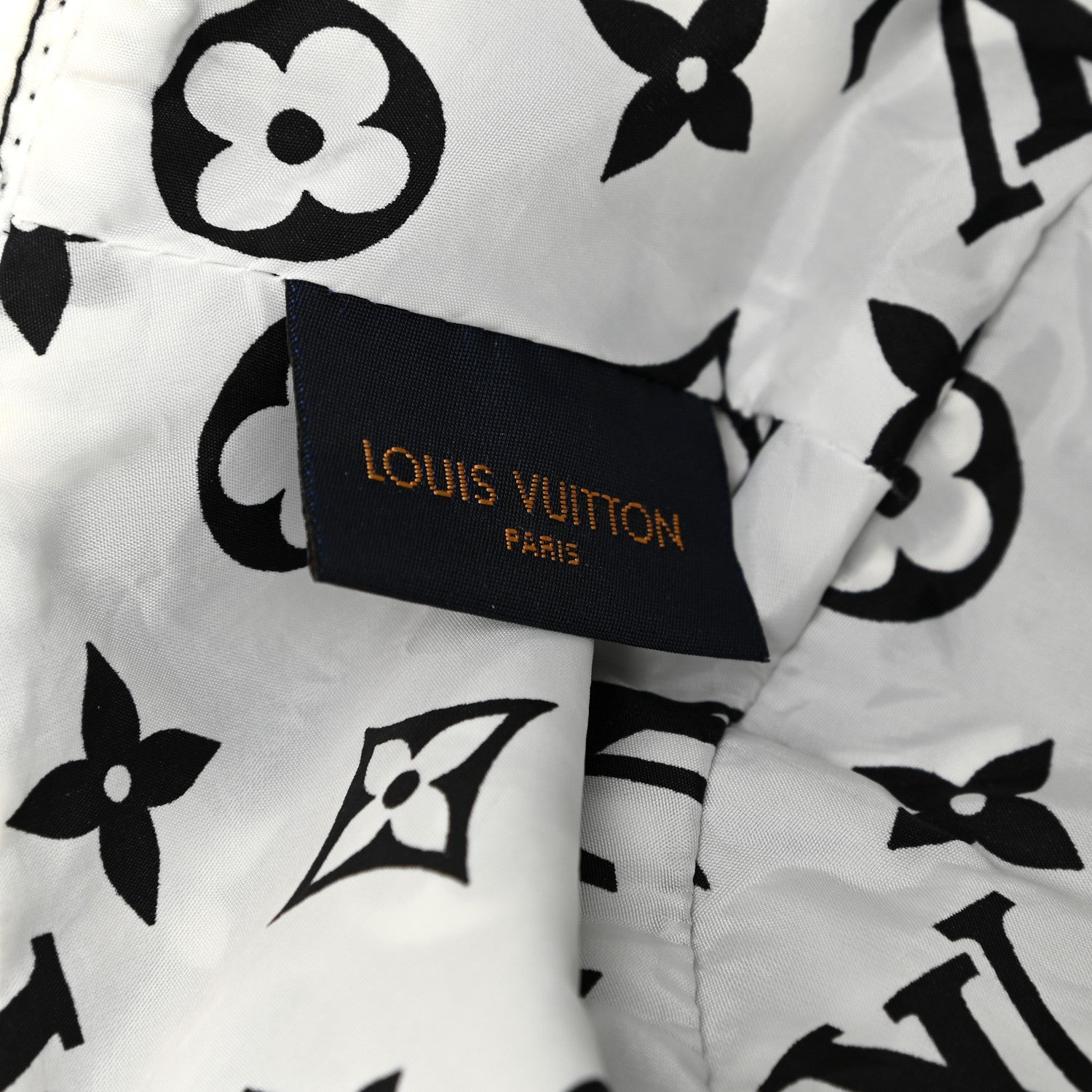 Louis Vuitton Nylon Monogram Reversible Bob Bucket Hat S Black White 4 of 5