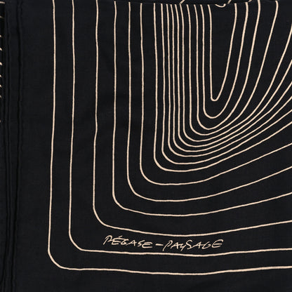 Hermes Cashmere Silk Pegase Paysage Shawl 140 Black Beige 4 of 5
