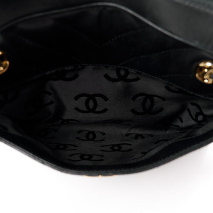 Chanel Lambskin Chevron Quilted Camera Case Black 14 of 15