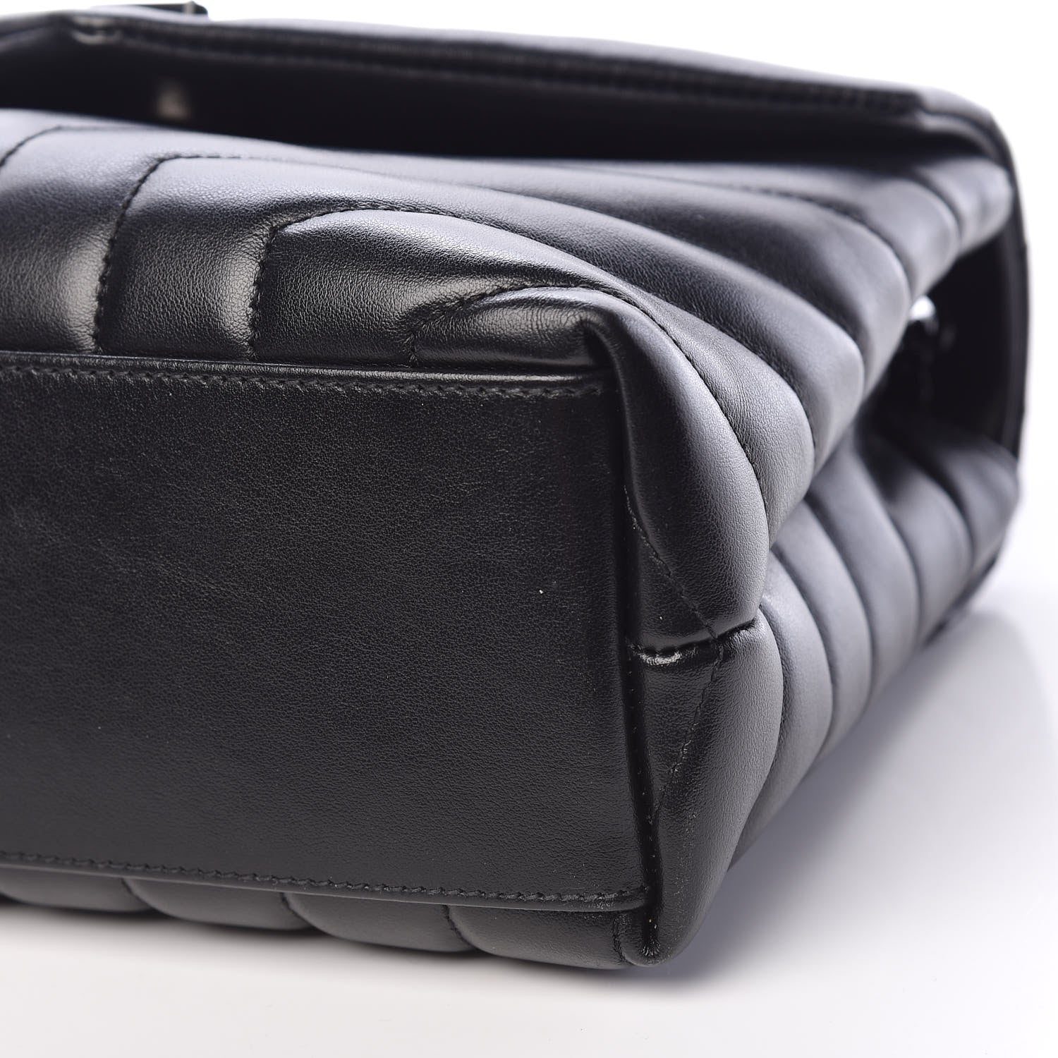 Saint Laurent Calfskin Y Quilted Monogram Small Loulou Chain Satchel Black 7 of 11