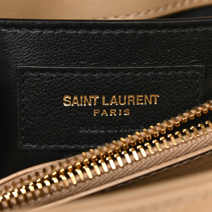 Saint Laurent Calfskin Y Quilted Monogram Small Loulou Chain Satchel Dark Beige 6 of 10