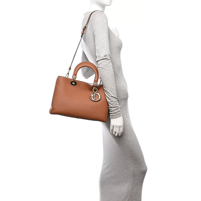 Christian Dior Bullcalf Medium Diorissimo Tote Brown Purple 2 of 17