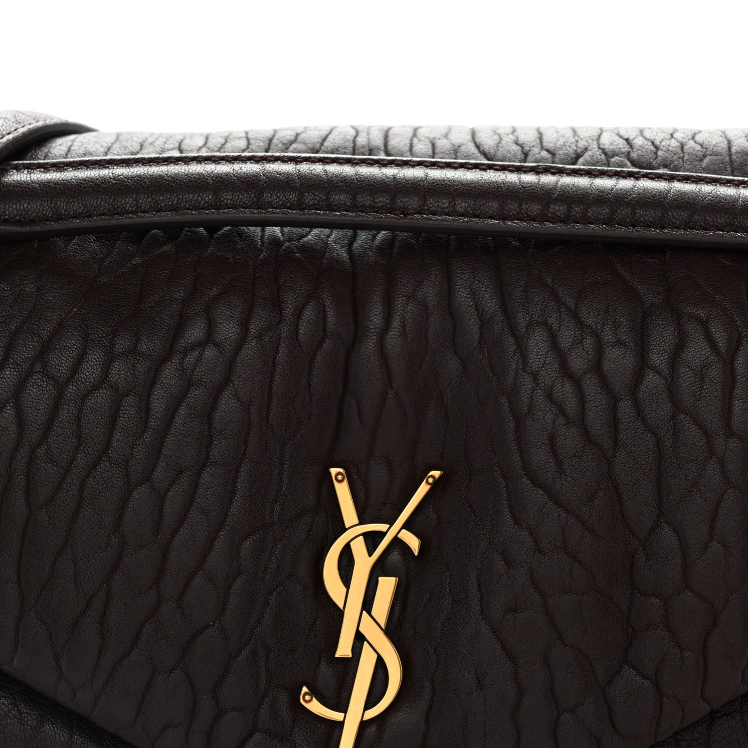 Saint Laurent Grained Lambskin Medium Calypso Dark Currant 8 of 10