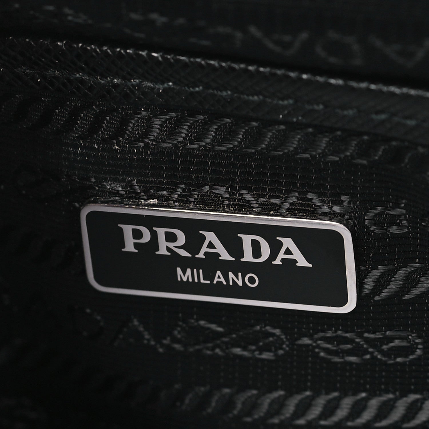 Prada Tessuto Saffiano Brique Crossbody Messenger Bag Black 6 of 9