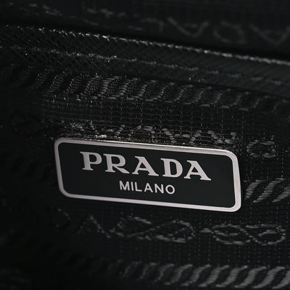 Prada Tessuto Saffiano Brique Crossbody Messenger Bag Black 6 of 9