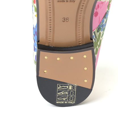 Gucci X KEN SCOTT Canvas Infinity Giardino d Apri Womens Jordaan Loafers 36 Ivory Pink Mystic White 6 of 6