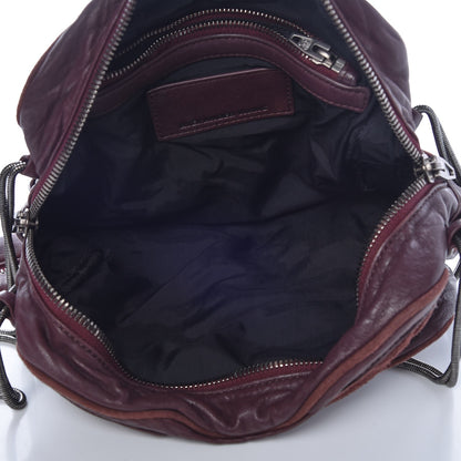 Alexander Wang Washed Lambskin Brenda Chain Shoulder Bag Burgundy 5 of 6