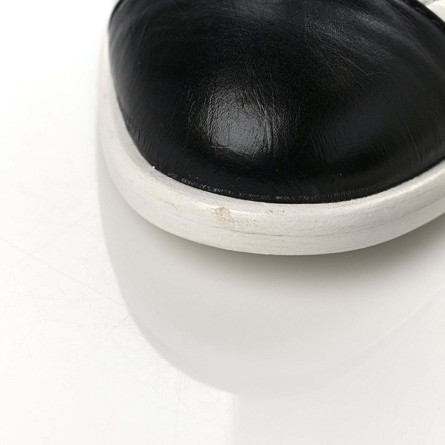 Chanel Crumpled Calfskin Quilted Cap Toe Short Boots 37.5 White Black 13 of 14