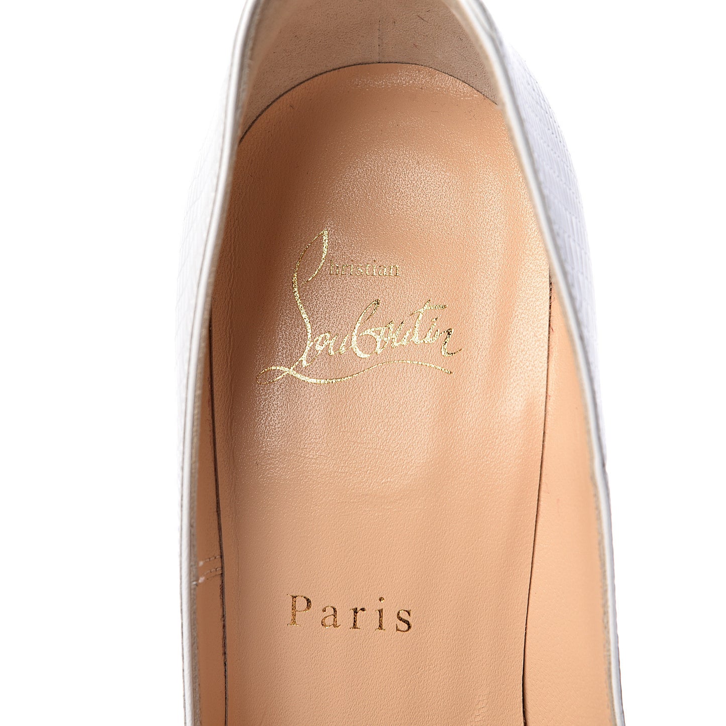Calfskin Lizard Embossed So Kate 120 Pumps 37.5 White
