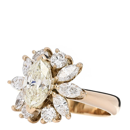 Parker & West by FASHIONPHILE 18K Yellow Gold Yellow Diamond 2.98ctw Flower Ring 53 6.25 3 of 10