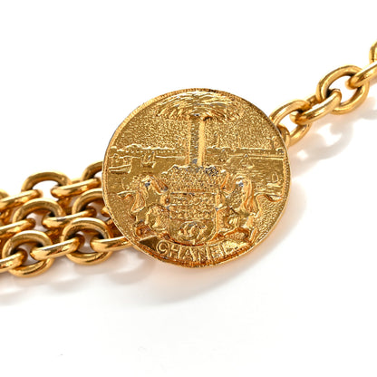 Chanel Metal Medallion Triple Chain Belt Gold 3 of 5