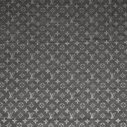 Louis Vuitton Silk Wool Monogram Denim Shawl Black 1 of 5