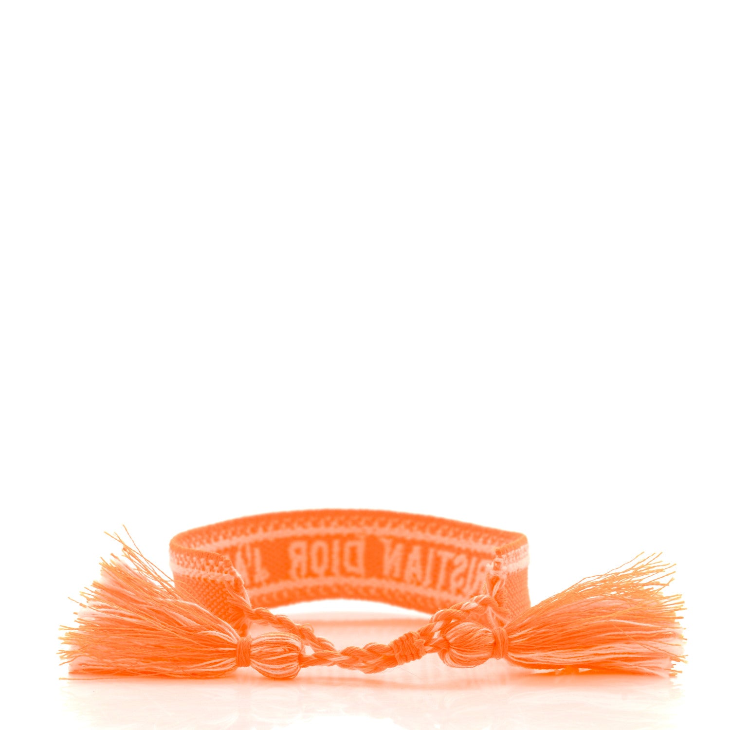 Christian Dior Woven Cotton Saint Tropez Friendship Bracelet Orange 3 of 4
