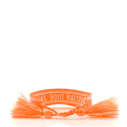 Christian Dior Woven Cotton Saint Tropez Friendship Bracelet Orange 3 of 4