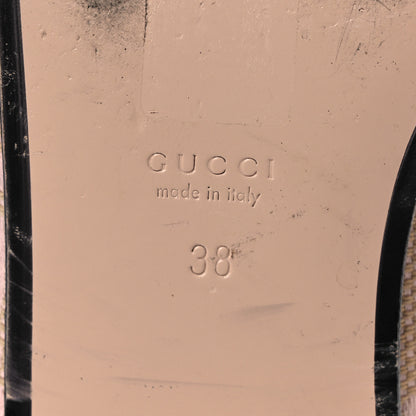 Gucci Monogram Macro GG Nappa Charlotte Womens Princetown Slippers 38 Beige Perfect Pink 8 of 13