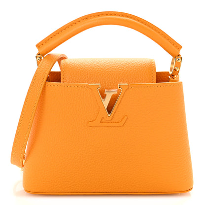 Louis Vuitton Taurillon Mini Capucines Sunbeam Yellow 1 of 11