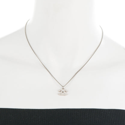 Chanel Crystal Timeless CC Necklace Silver 2 of 3